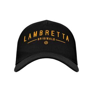 Lambretta Unisex Adult Originals Baseball Cap / Black/Gold
